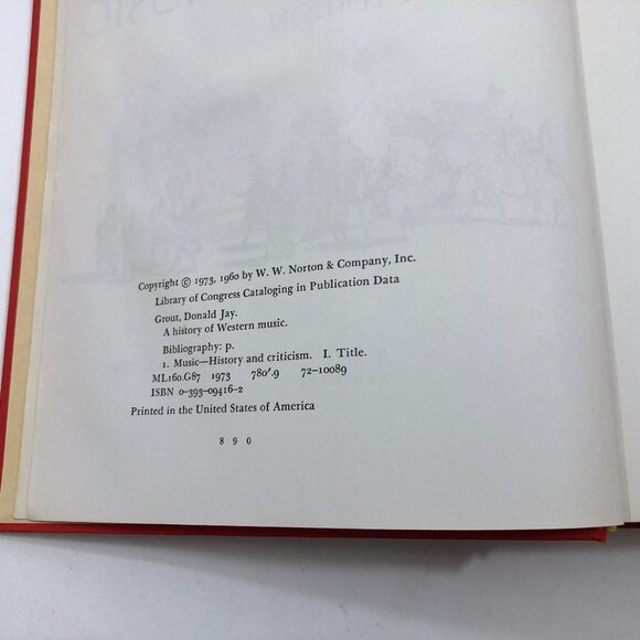 A History of Western Music Donald Jay Grout HBDC Revised Edition 818 pages 1973 - Picture 7 of 11